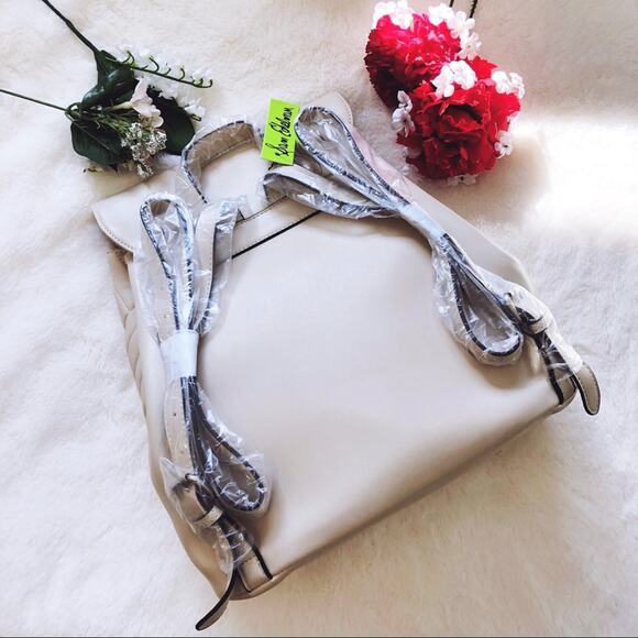 Sam Edelman Ivory Quilted Faux Leather Backpack - Picture 3 of 12